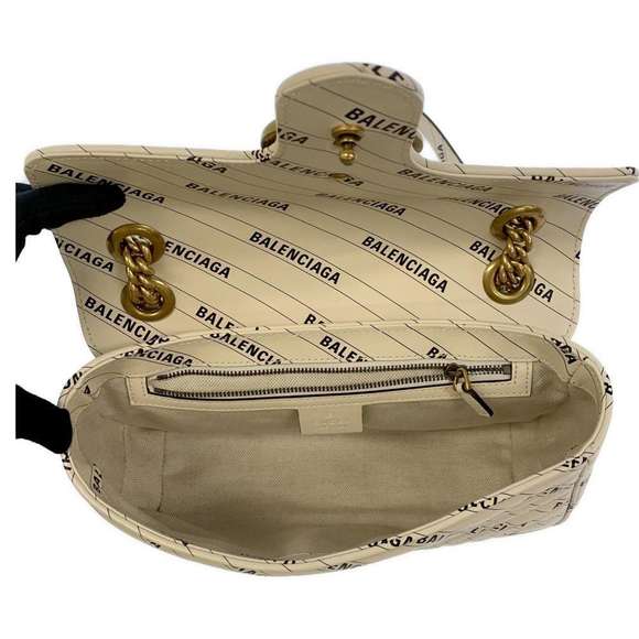 Gucci GG Marmont The Hacker Project Small Shoulder Bag White - Picture 7 of 14